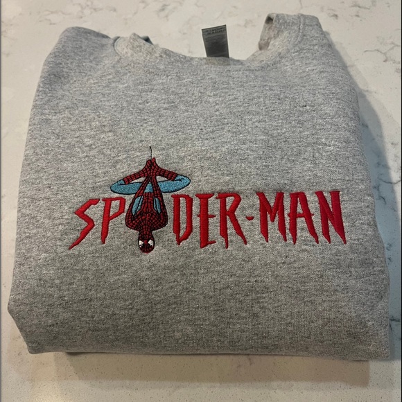 Embroidered Spiderman Graphic Crewneck - Picture 4 of 7